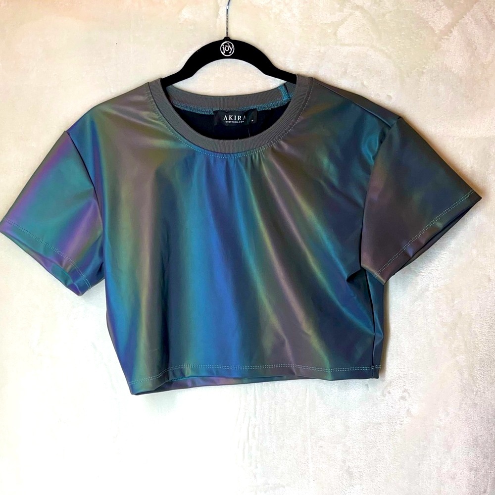AKIRA Iridescent Crop Top